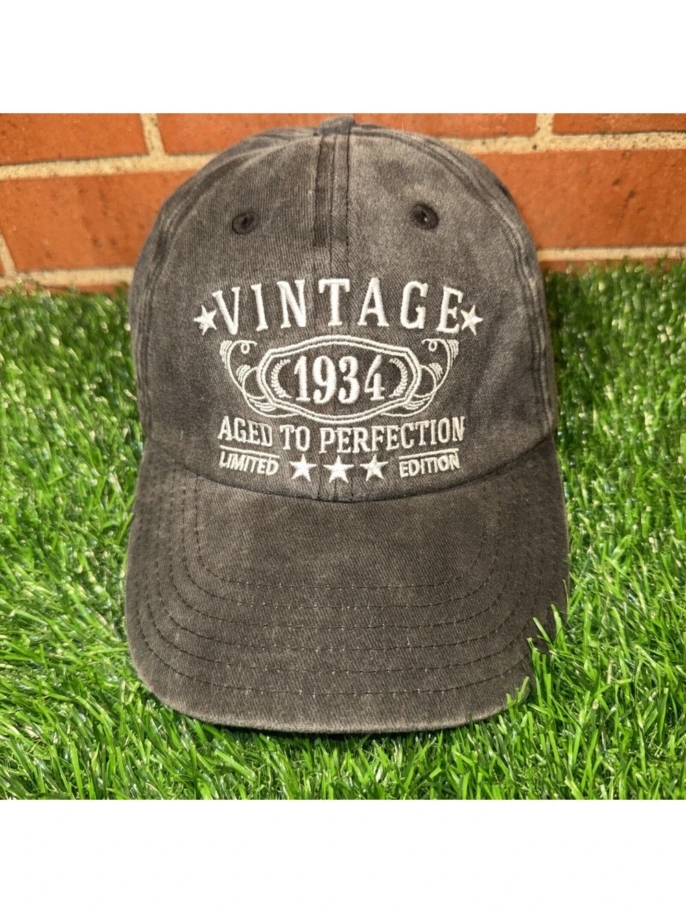Cketdyo Brand Vintage 1934 Aged To Perfection Limited Edition StrapBack Cap Hat